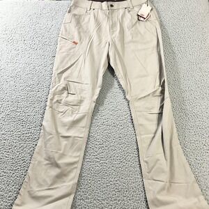 Brunt Pants Mens 34x36 Khaki Beige The Torra Pant Work Stretch Utility Durable